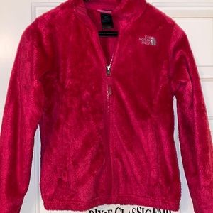 Youth northface bright pink zip jacket